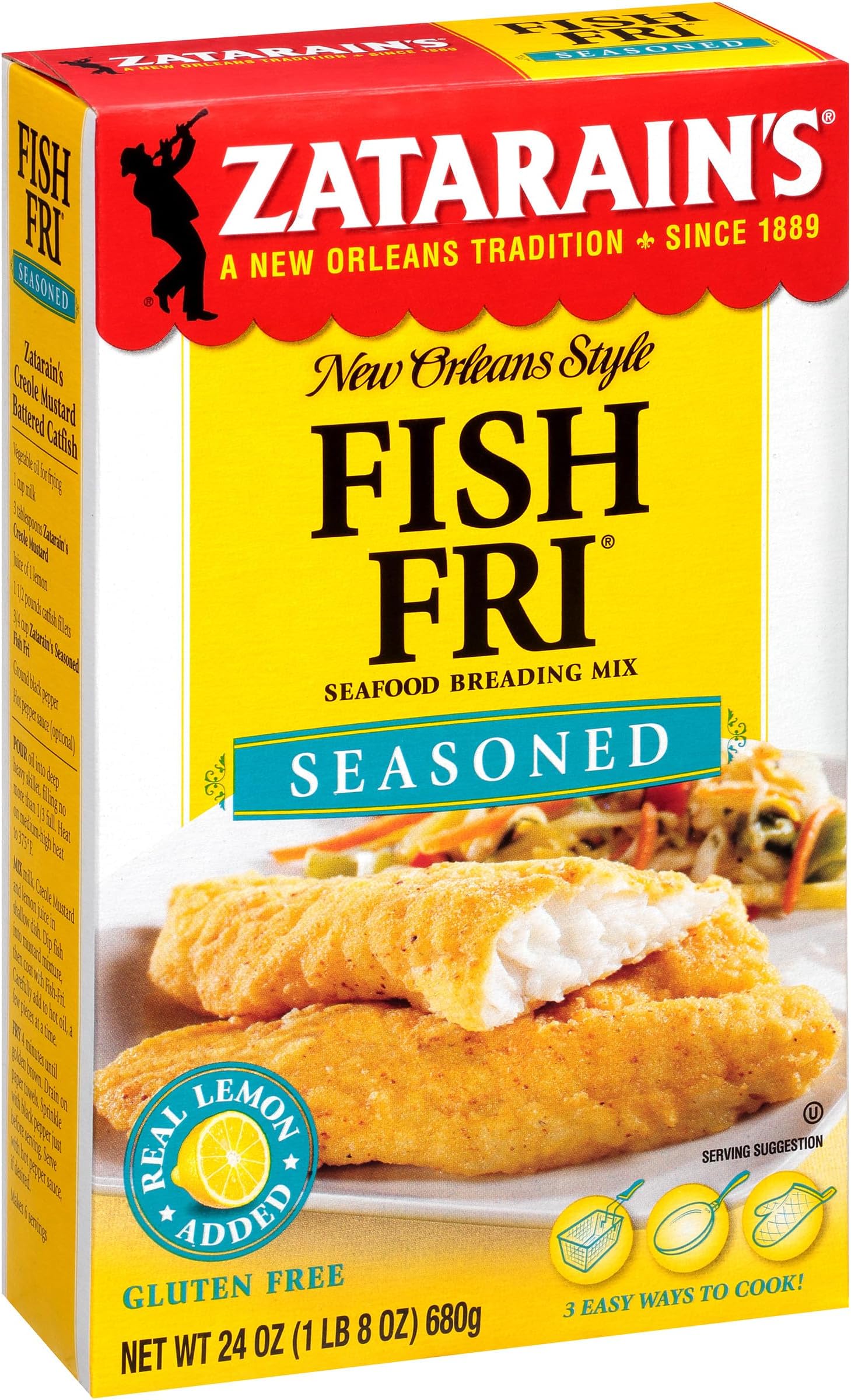 Zatarain's Seasoned Fish Fri Batter Mix, 5 lb One 5