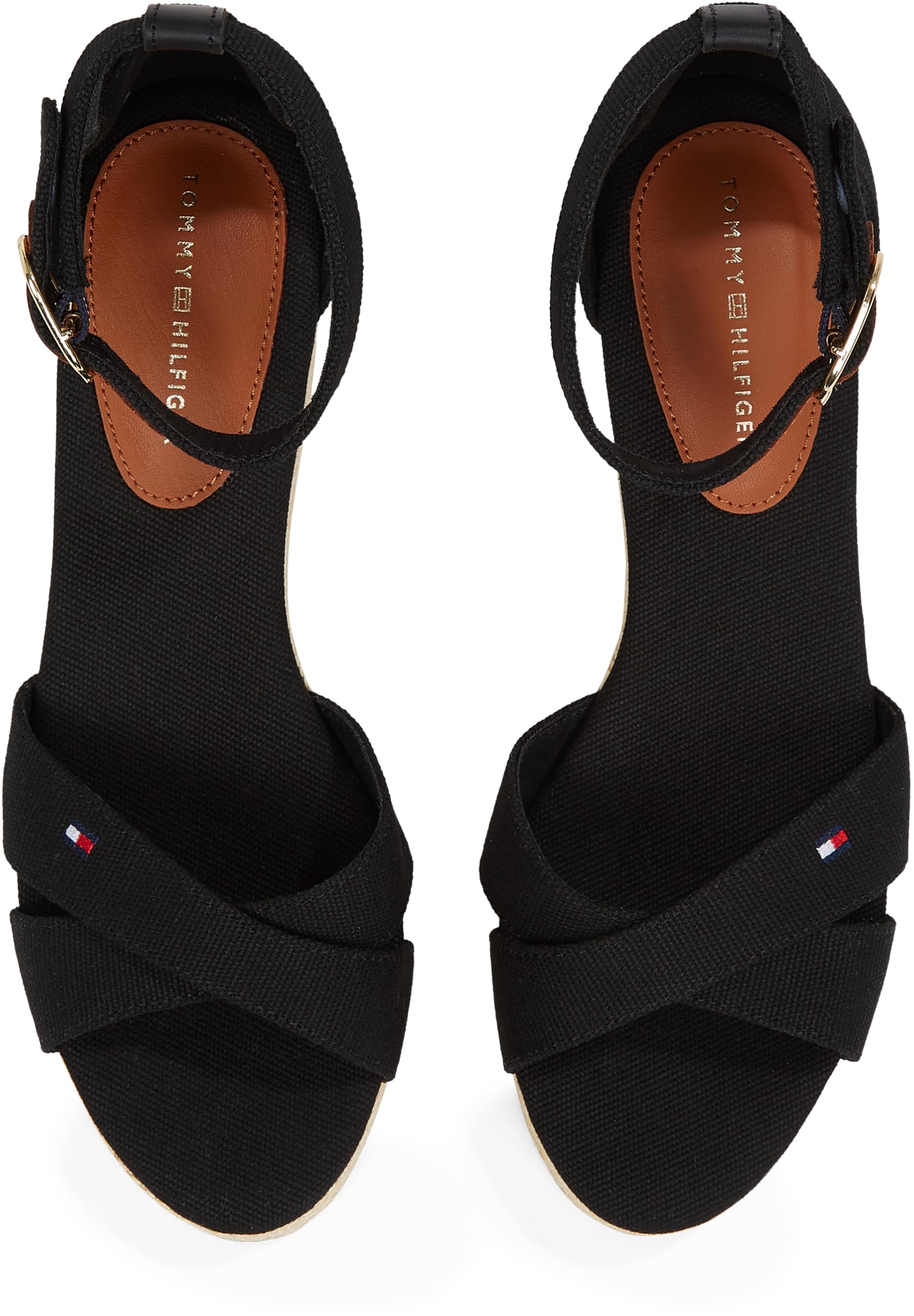 Tommy Hilfiger Alpargatas de cuña Mujer Flag Criss-Cros Mid con correa de tobillo