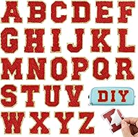 Vista 12 de Parches autoadhesivos de felpilla con letras A-Z, color blanco, 26 piezas para ropa de tela