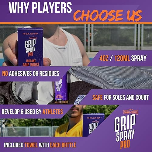 Miniatura 5 de Grip Spray Pro - Spray de agarre en los zapatos inferiores, spray de agarre para baloncesto, spray de agarre