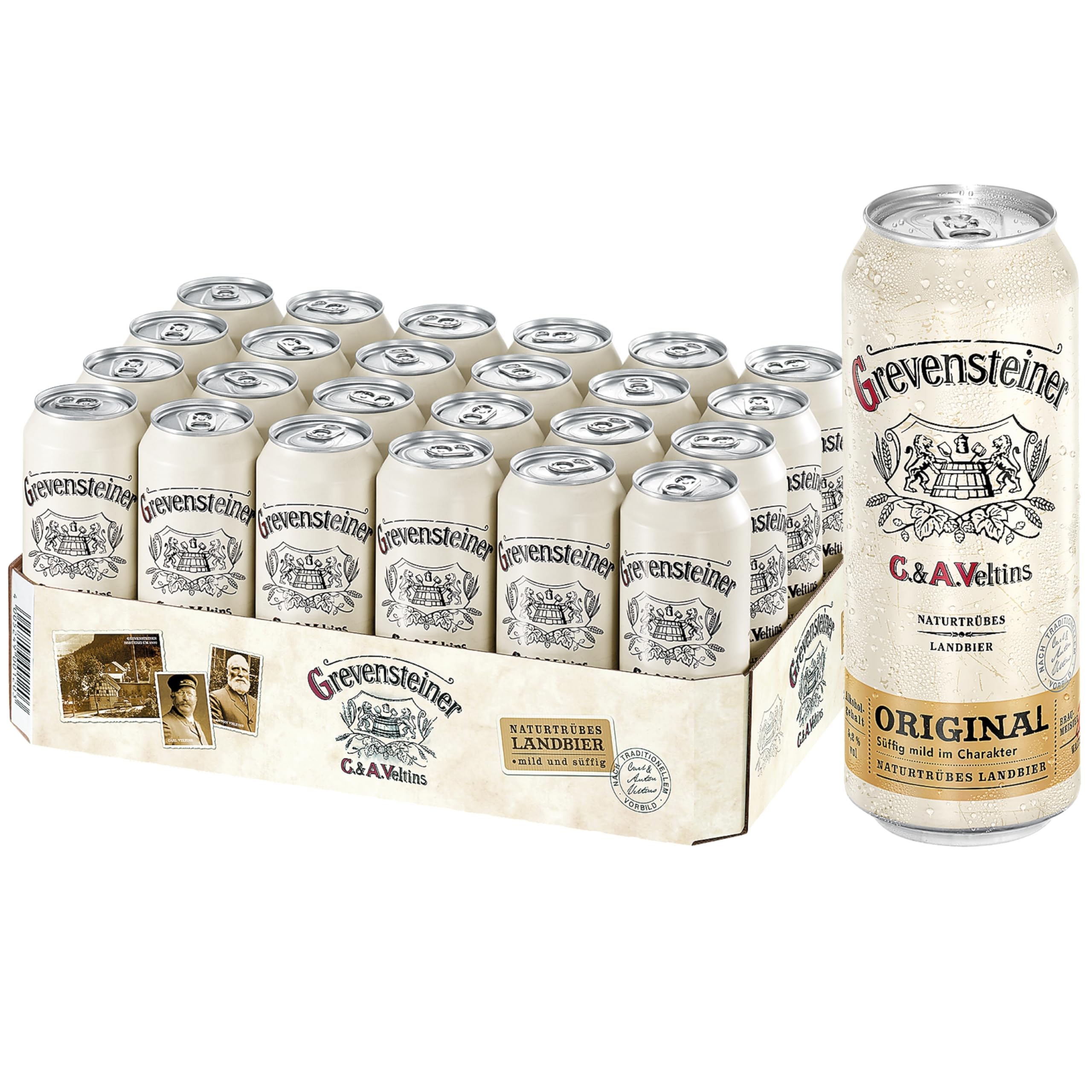 Grevensteiner Original Landbier Naturtrüb, EINWEG (24 x 0.5 l Dose)