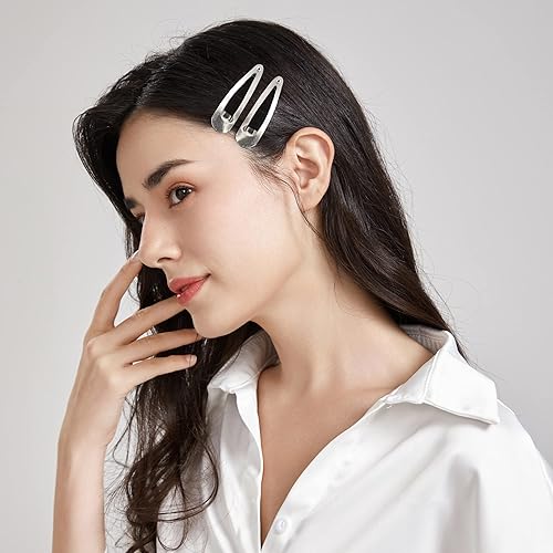 Miniatura 8 de Dofash Pinzas para el cabello de 2.0 in2 pulgadas, mini pinzas de pelo plateadas para mujeres, horquillas pequeñas de metal para niñas, accesorios