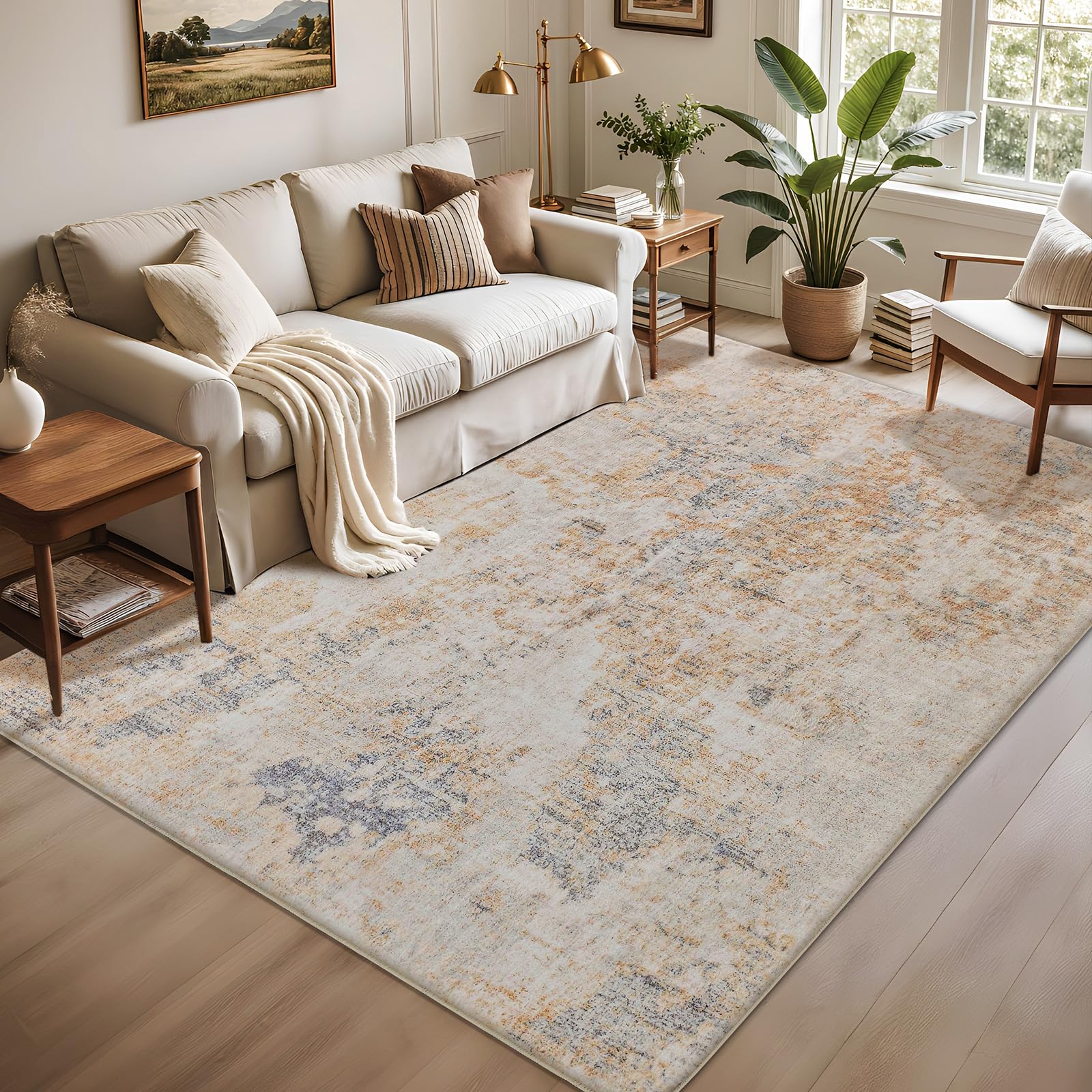 Carnaval CAR108 Vloerkleed, modern vloerkleed voor woonkamer, slaapkamer, keuken, helder veelkleurig geometrisch tapijt, meerkleurig (80 x 150 cm