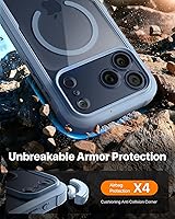 Vista 573 de Diaclara - Funda diseñada para iPhone 15 Plus de 6.7 pulgadas, transparente, cuerpo completo, con protector de pantalla, resistente de protección