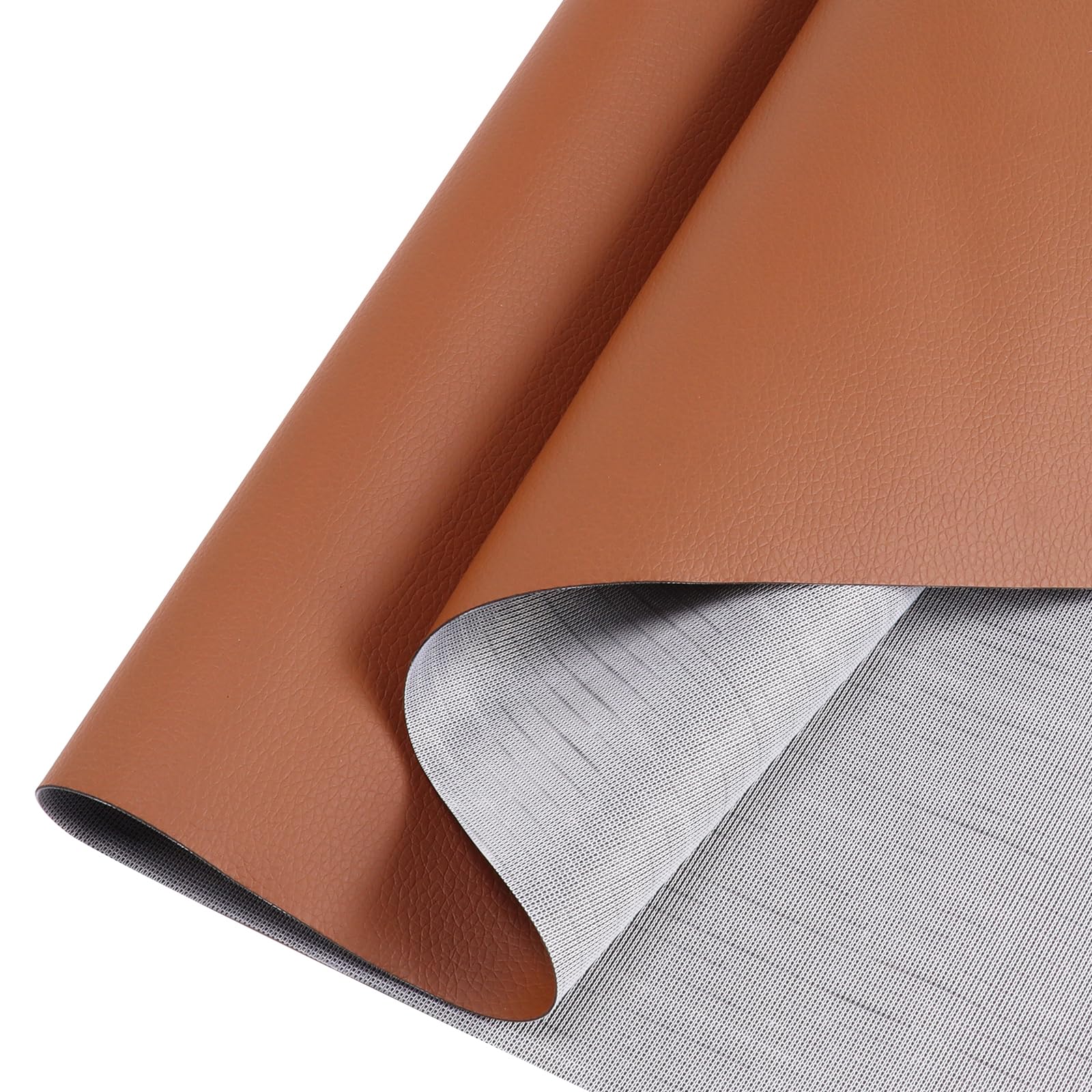 Waterproof Vinyl Marine Fabric,Soft Synthetic Leather Fabric,Upholstery Faux Leather for Sew,Chair,Boat,Auto,Outdoor (Brown, 144" Lx54W/ 4Yard)