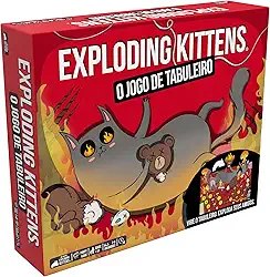 Asmodee,Exploding Kittens:O Jogo de Tabuleiro, Idade +14, 2-6 jogadores, Partidas de até 20 min.