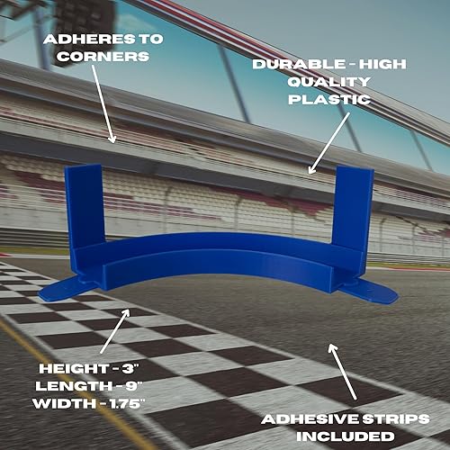 Miniatura 4 de Riel de montaje en pared de esquina compatible con Hot Wheels  Giro de 90 grados con adhesivo extraíble para montaje en pared  Fabricado en Estados