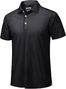 TACVASEN Hommes Polo de golf Chemises Dry Fit Short Sleeve Collared Polos Performance léger Casual travail actif T Chemise