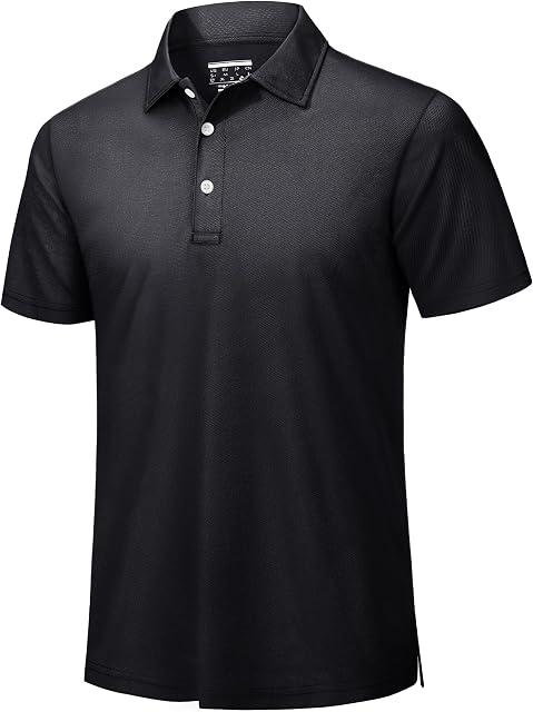 TACVASEN Hommes Polo de golf Chemises Dry Fit Short Sleeve Collared Polos Performance léger Casual travail actif T Chemise