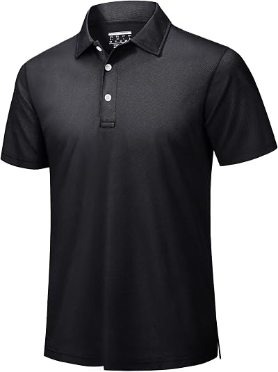 TACVASEN Mens Golf Polo Shirts Dry Fit Short Sleeve Collared Polos Performance Lightweight Casual Active Work T Shirts
