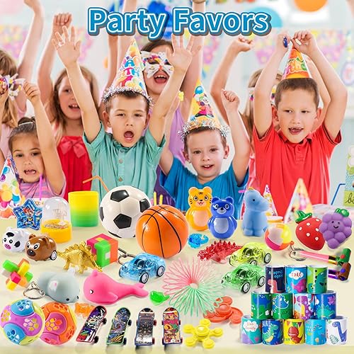 Miniatura 4 de 120 piezas de recuerdos de fiesta para niños, caja de premios del tesoro, bolsas de regalos para recompensas de aula, juguete pequeño para ansiedad