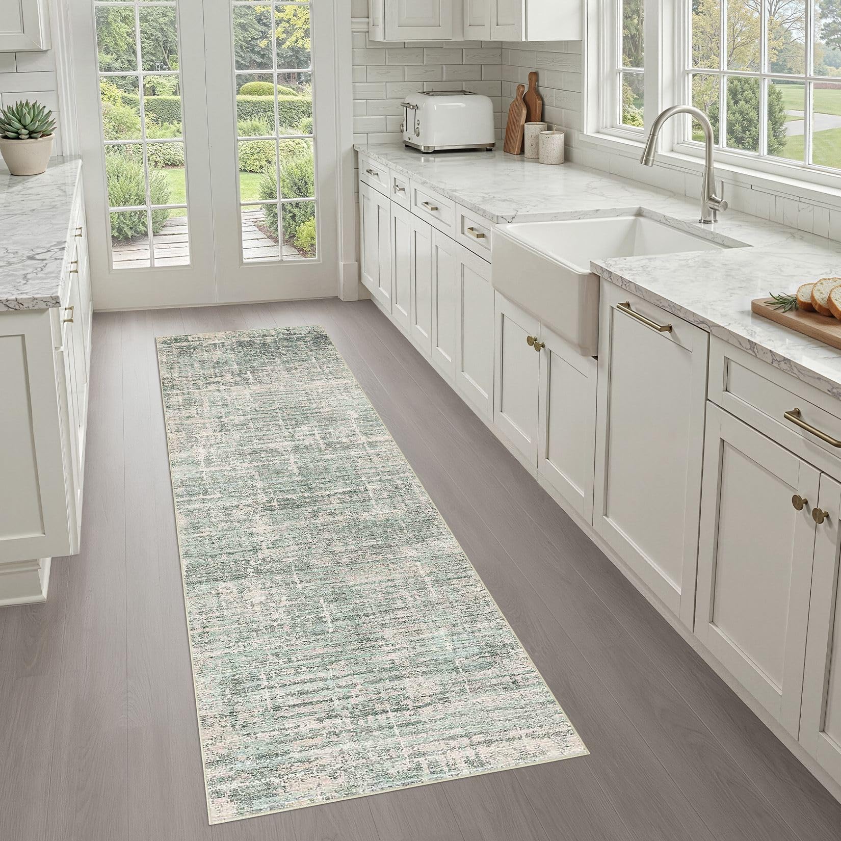 Photo 1 of LOONGRUG Runner Rug 2'x6' Sage Green