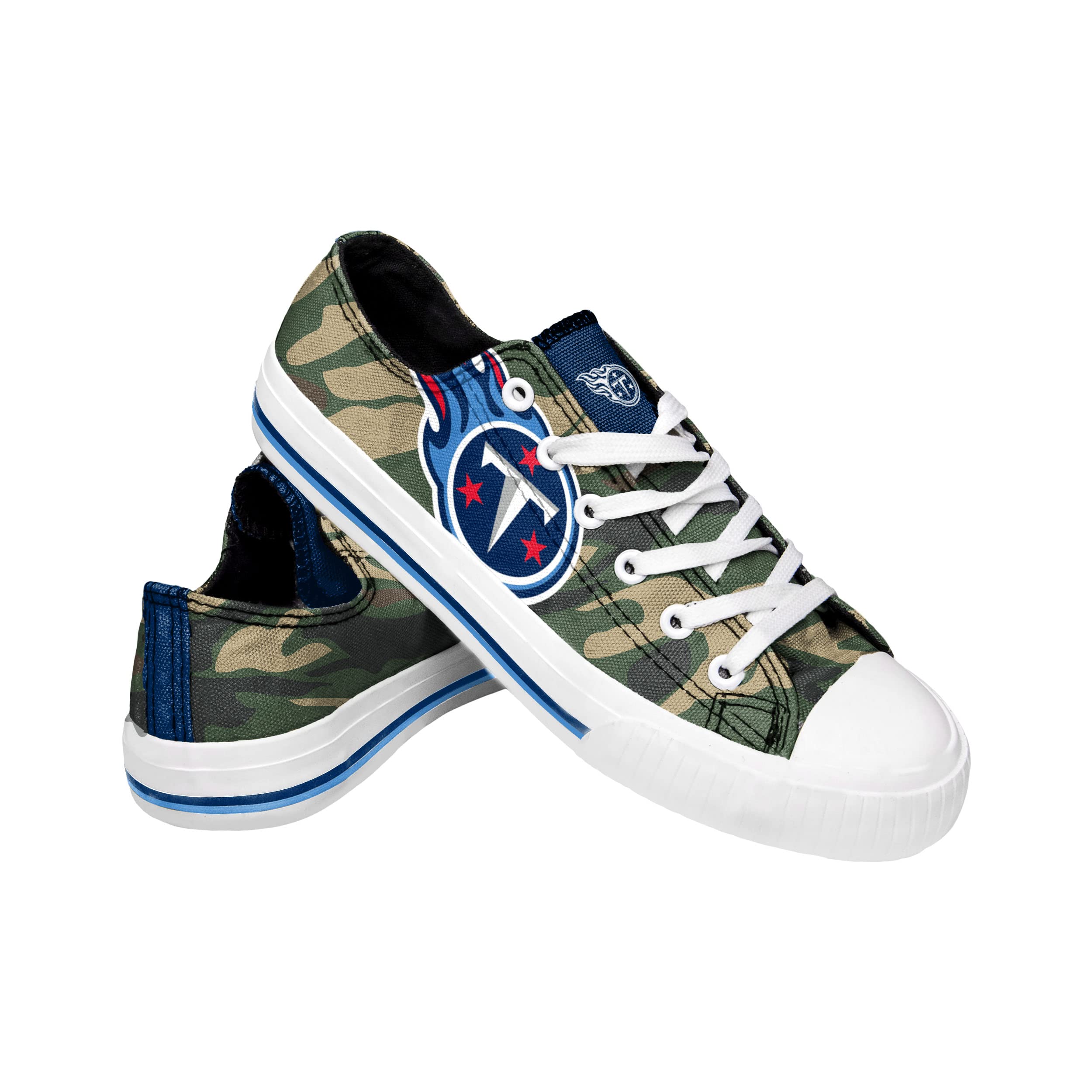 FOCO Tennessee Titans NFL Womens Camo Low Top Canvas Shoes - 10