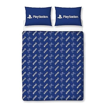 Character World Officially Sony Playstation Blue Double Duvet Cover