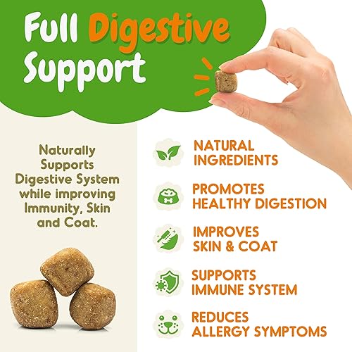 Miniatura 2 de Inner Paw Probióticos para perros – Enzimas digestivas para la salud intestinal, diarrea y apoyo intestinal, alergias estacionales, suplemento para