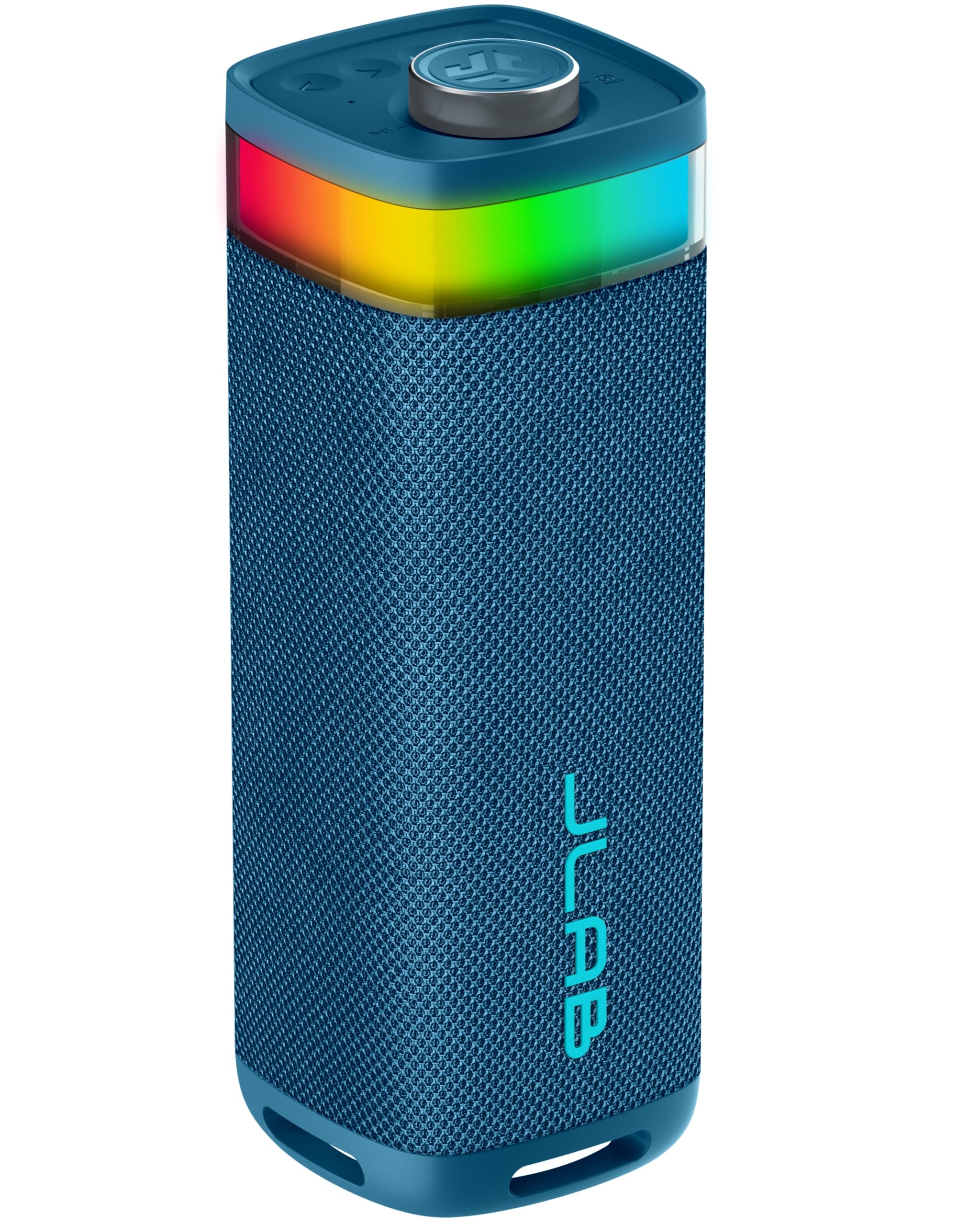 JLab JBuds Party Tragbarer Bluetooth Lautsprecher mit 12H+ Akkulaufzeit - 30W Drahtloser Outdoor Reise-Lautsprecher mit RGB Licht und Lab Quality Sound, IP56 Wasserfest, Marineblau