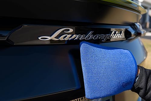 Miniatura 8 de Ragnify Paquete de 2 manoplas de arcilla de superficie de malla para detalles de automóvil, guantes alternativos de grado medio para eliminación