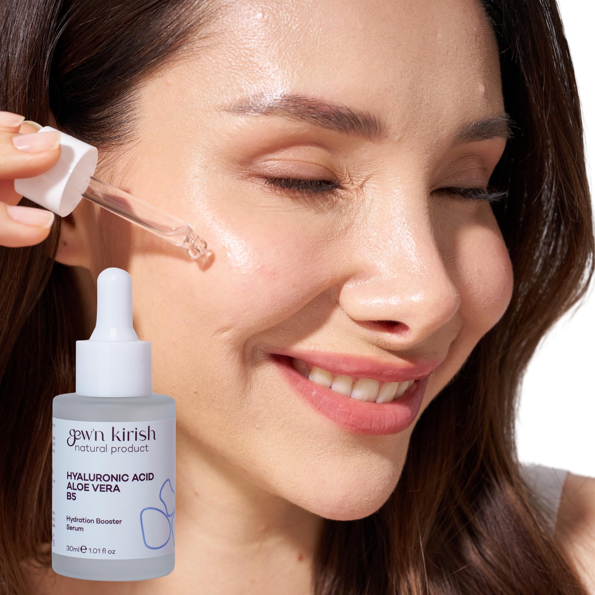 Hyaluron Serum Gesicht mit Vitamin B5 & Aloe Vera - Intensive Feuchtigkeit & Anti-Aging Gesichtspflege - Premium Hyaluron Serum hochdosiert für alle Hauttypen - Gesichtsserum Feuchtigkeit