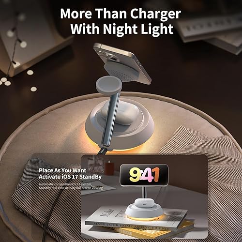 Miniatura 5 de Mcdodo Soporte de carga inalámbrico, estación de carga 3 en 1 para dispositivos Apple de 22.5 W, estación de carga máxima para iPhone, múltiples