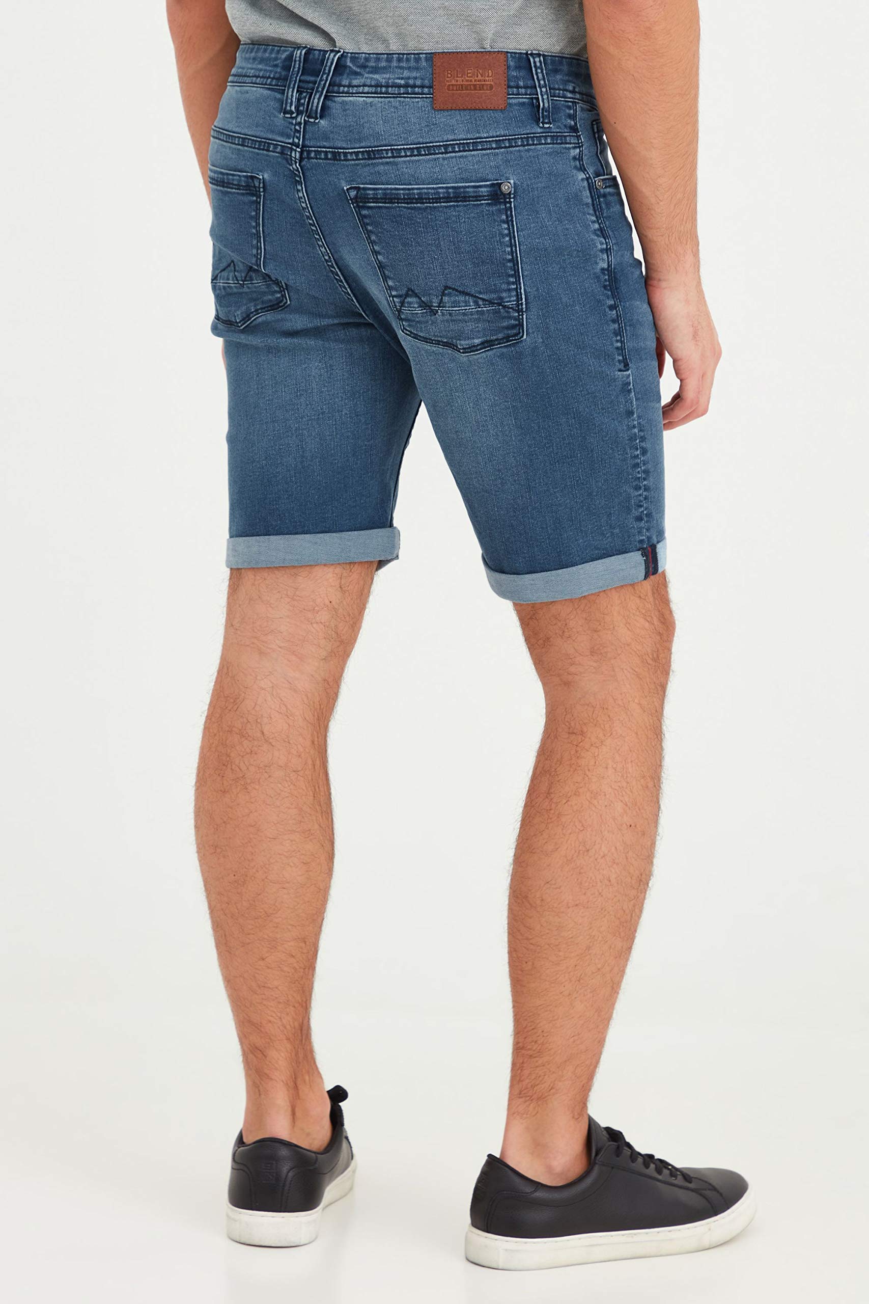 BLEND Bendigo Pantaloncini di Jeans Shorts Bermuda da Uomo Elasticizzato Slim
