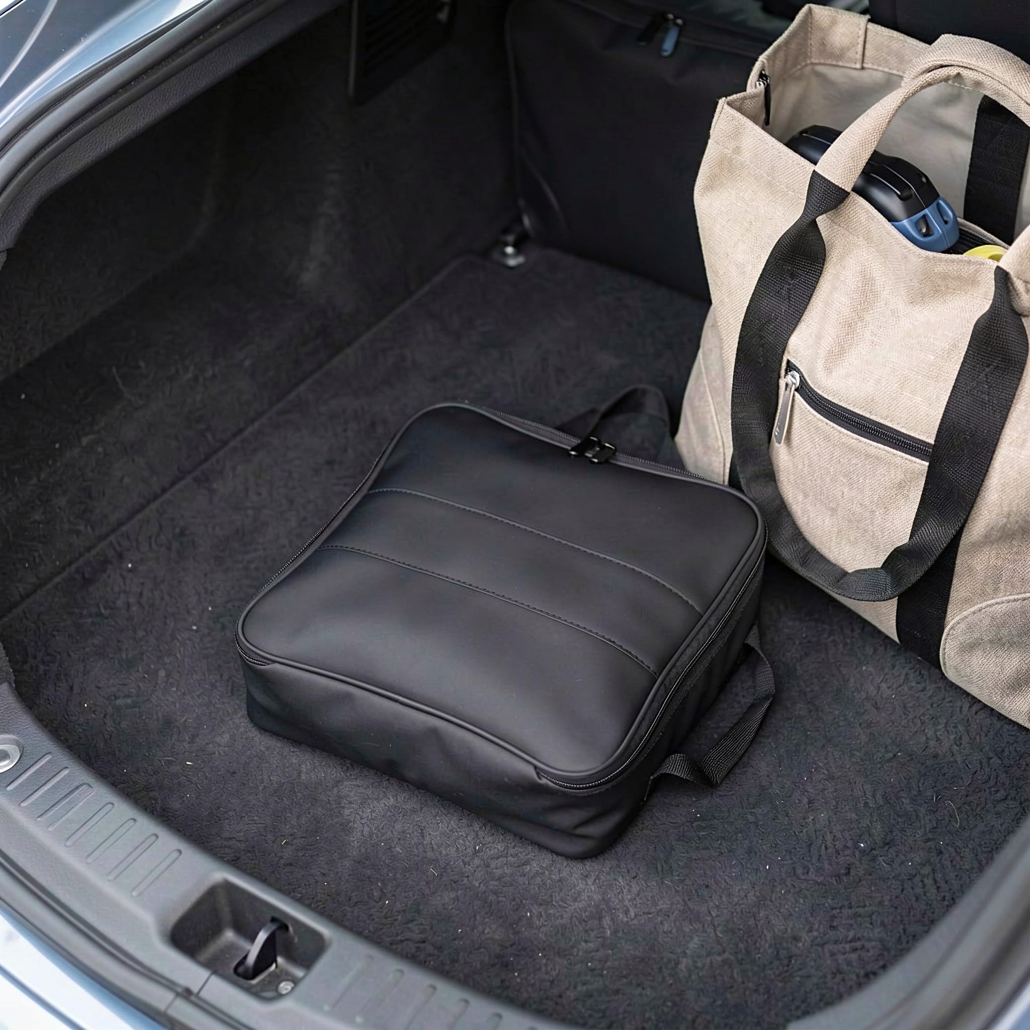 Gatuida Bolsa universal a prueba de polvo para cargador de coche | Estuche de viaje para cable de carga, de piel sintética, bolsa impermeable para guardar cables, organizador de de