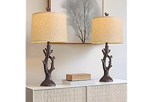 OYEARS Table Lamp Set of 2 Arrow Tortoise Pattern Farmhouse Home Decor...