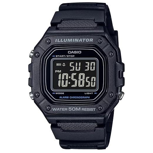 CASIO, RELOGIO CASIO MASCULINOO STANDAR W-218H-1BVDF
