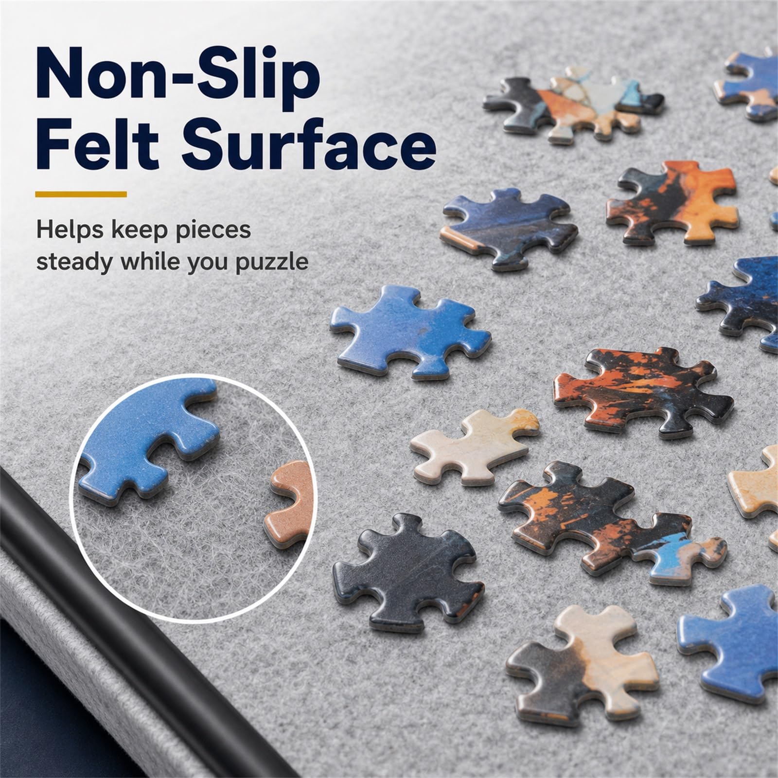 Tablero De Rompecabezas Plegable,Mesa De Rompecabezas De Fieltro,Tablero para Puzzle Inclinable,4 Bandejas De ClasificacióN,Ideal para Adultos Y Amantes De Los Puzzles