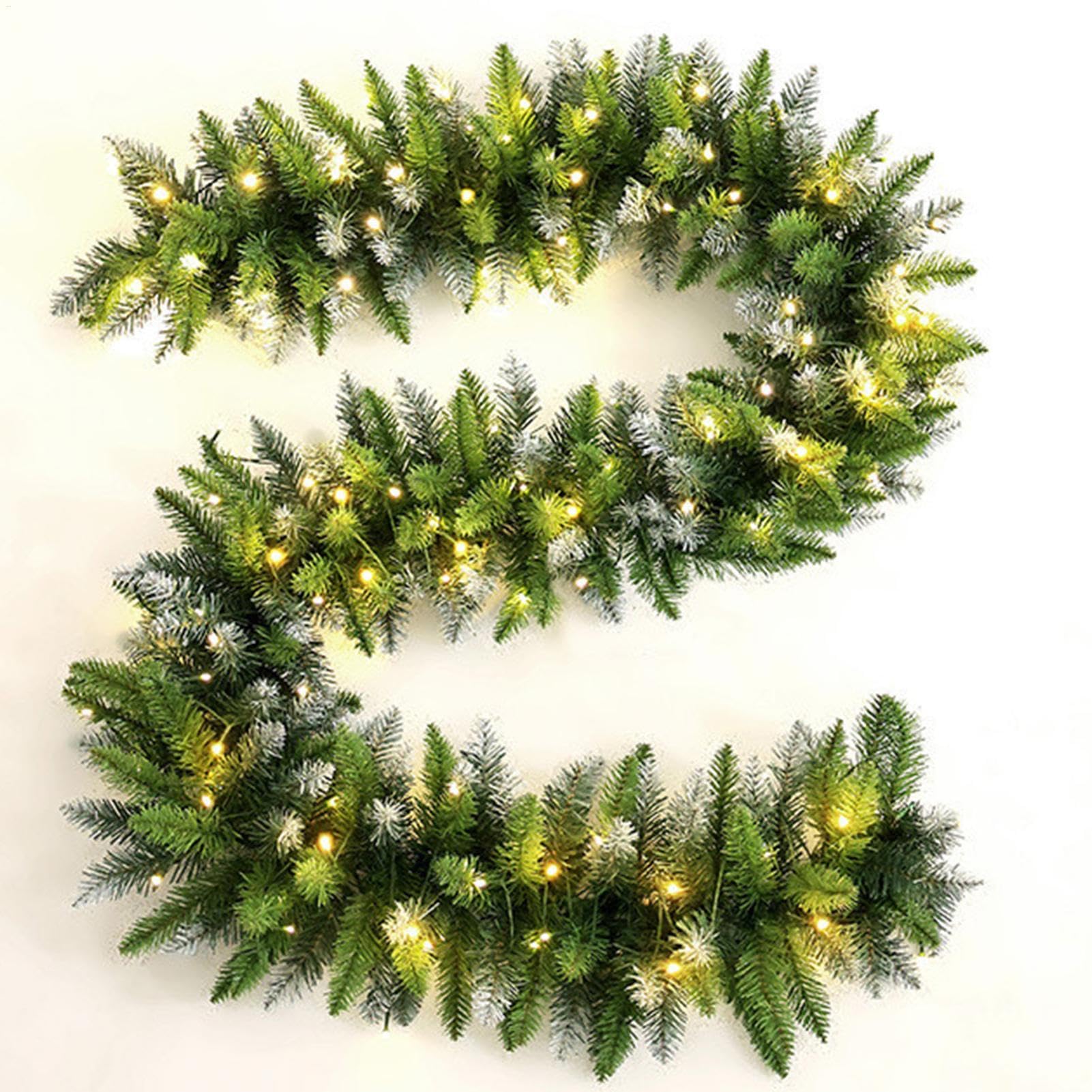 Luces de Guirnalda Decorativa de Navidad Vegetación Invernal de Pino a