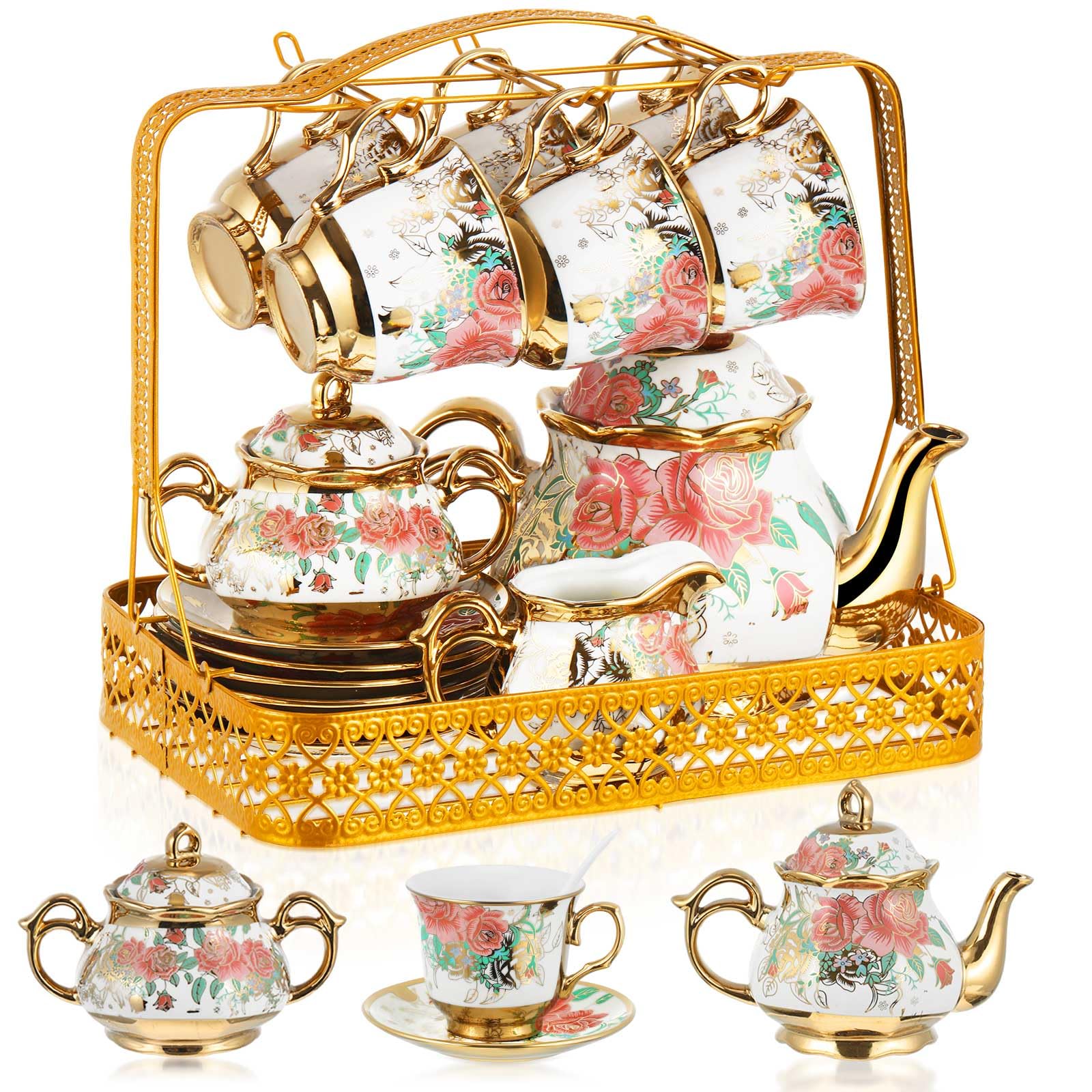 Suttmin Floral Tea Set