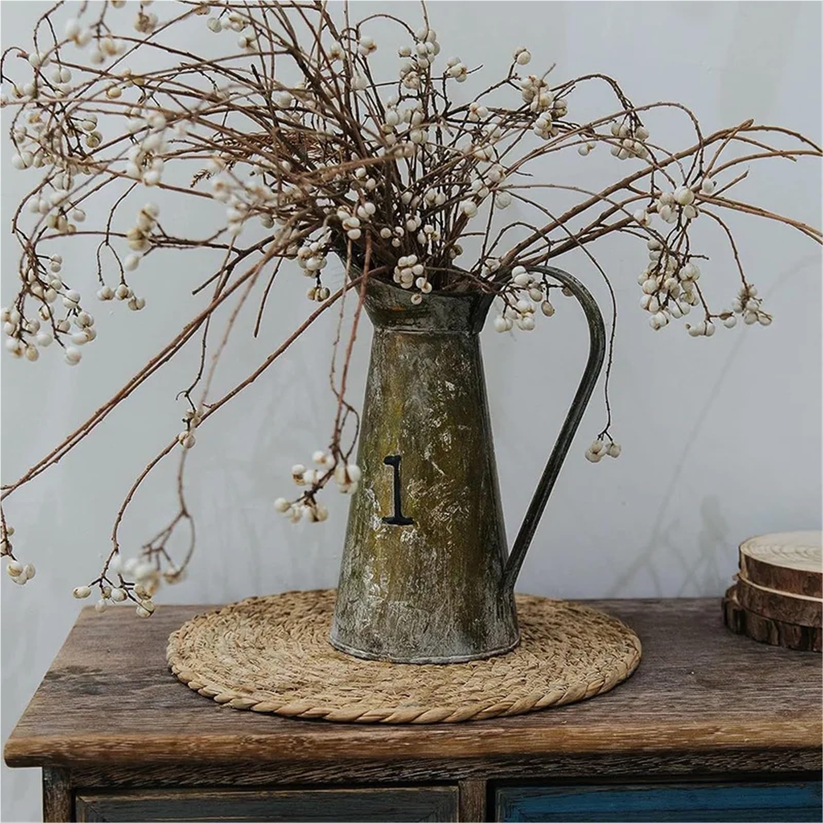 4/6/8 pezzi tovagliette in rattan intrecciato a mano rotonde con isolamento termico tavolo tessuto naturale for sala da pranzo decorazioni for matrimoni a casa(6PC)