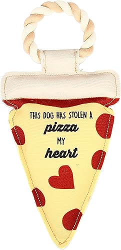 Pavilion Gift Company Stolen A Pizza My Heart - Juguete para perro, 13 pulgadas, amarillo