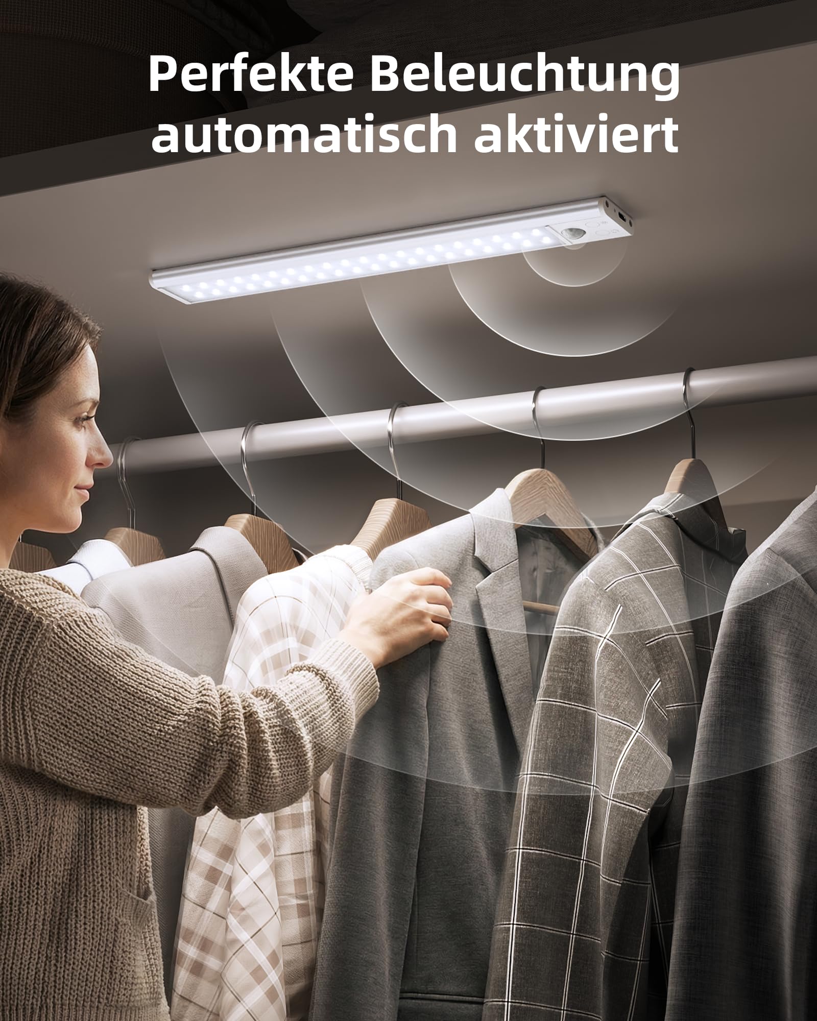 EZVALO 43 cm, illuminazione a LED con sensore di movimento