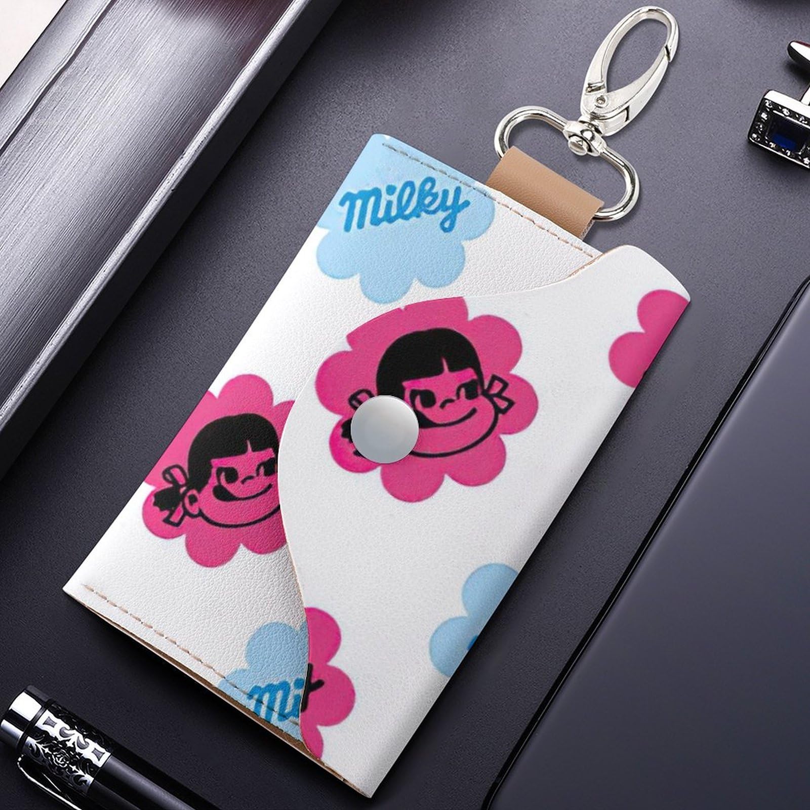 Amazon.co.jp: ペコちゃん キーケース カードキーケース ミニ財布 小銭