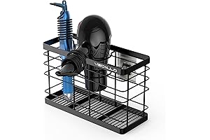 Wall Mount Bathroom Hair Dryer Holder & Organizer