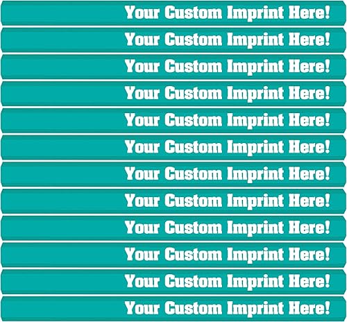 Miniatura 8 de Lápiz de carpintero personalizado azul brillante con tu nombre, logotipo o mensaje, paquete de 12 unidades, fabricado en Estados Unidos (azul