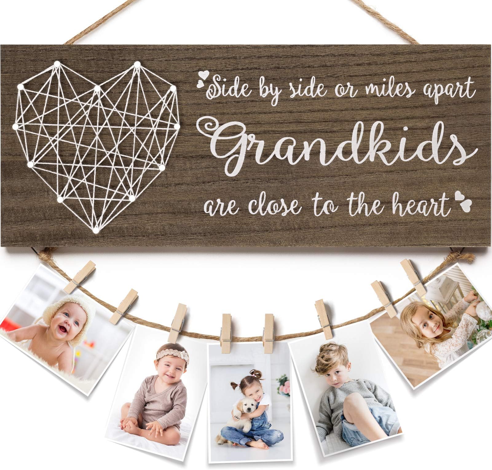Best Grandma Gifts Mothers Day Gifts for Grandma Picture Frame, Birthday Gifts for Grandma from Grandchildren Granddaughter Grandson, Grandkids Photo Holder Grandpa Gifts Gigi Nana Gifts for Christmas