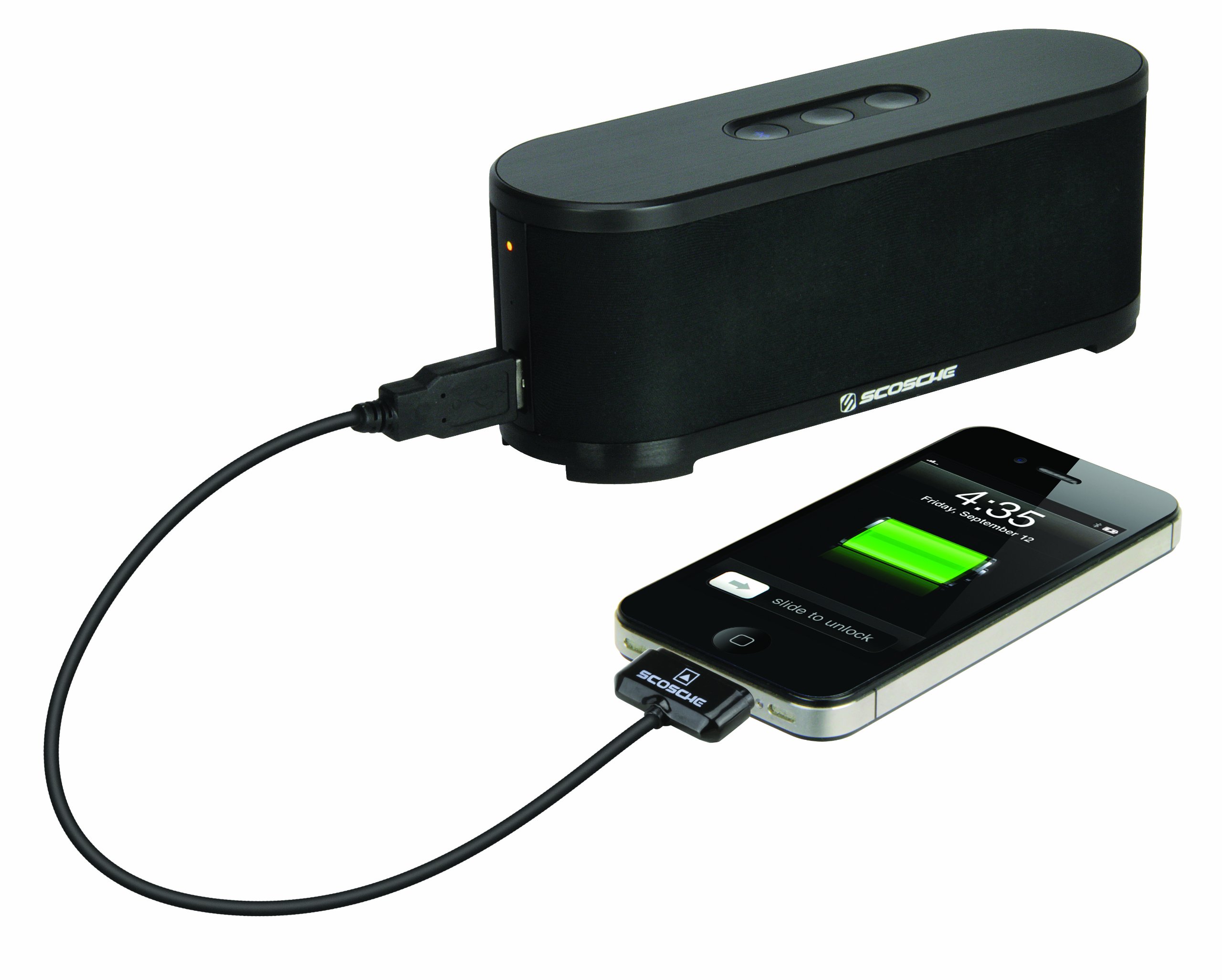 Boom Stream, Wireless, Wi-Fi Bluetooth Media Speaker - Black, Scosche