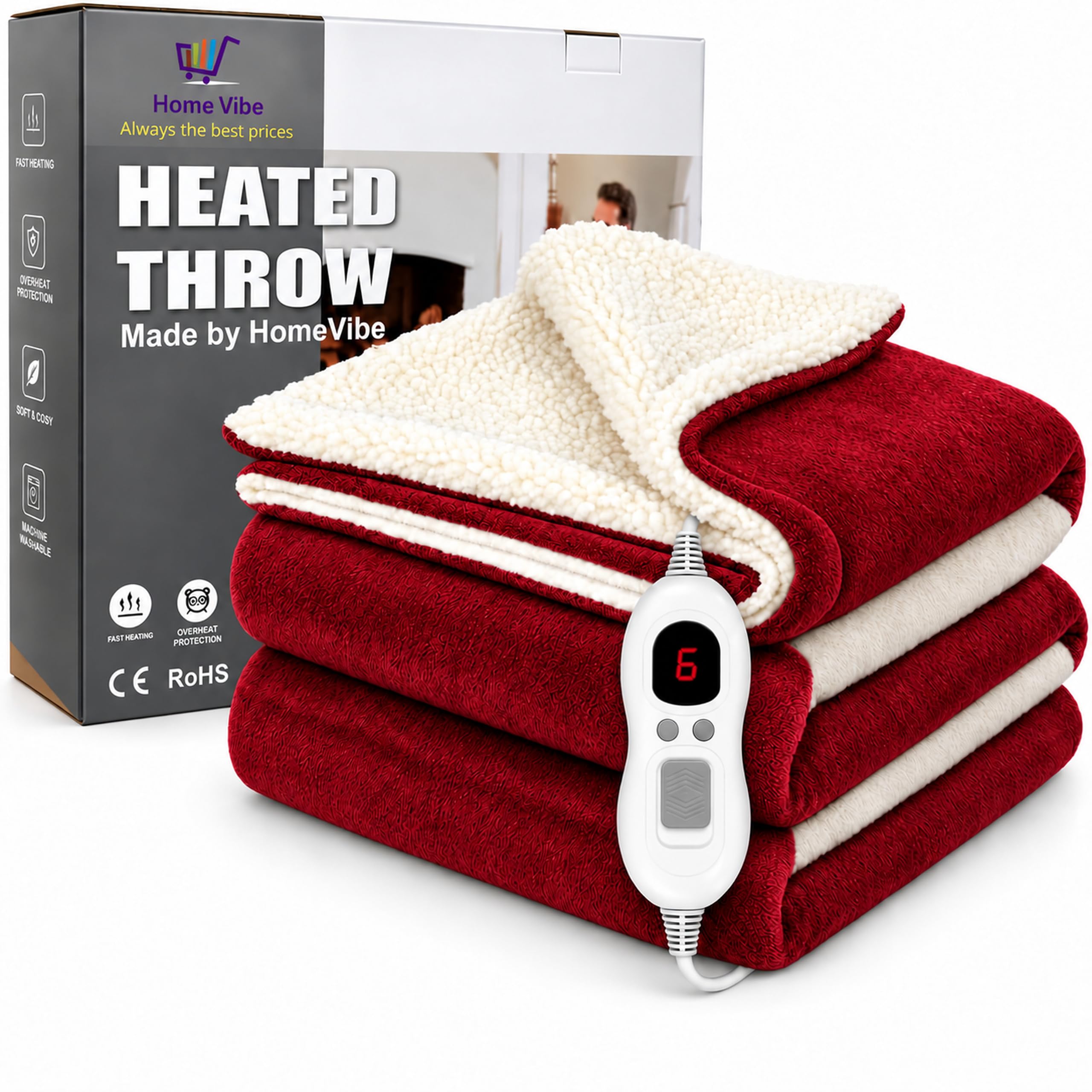 HomeVibe Heated Throw