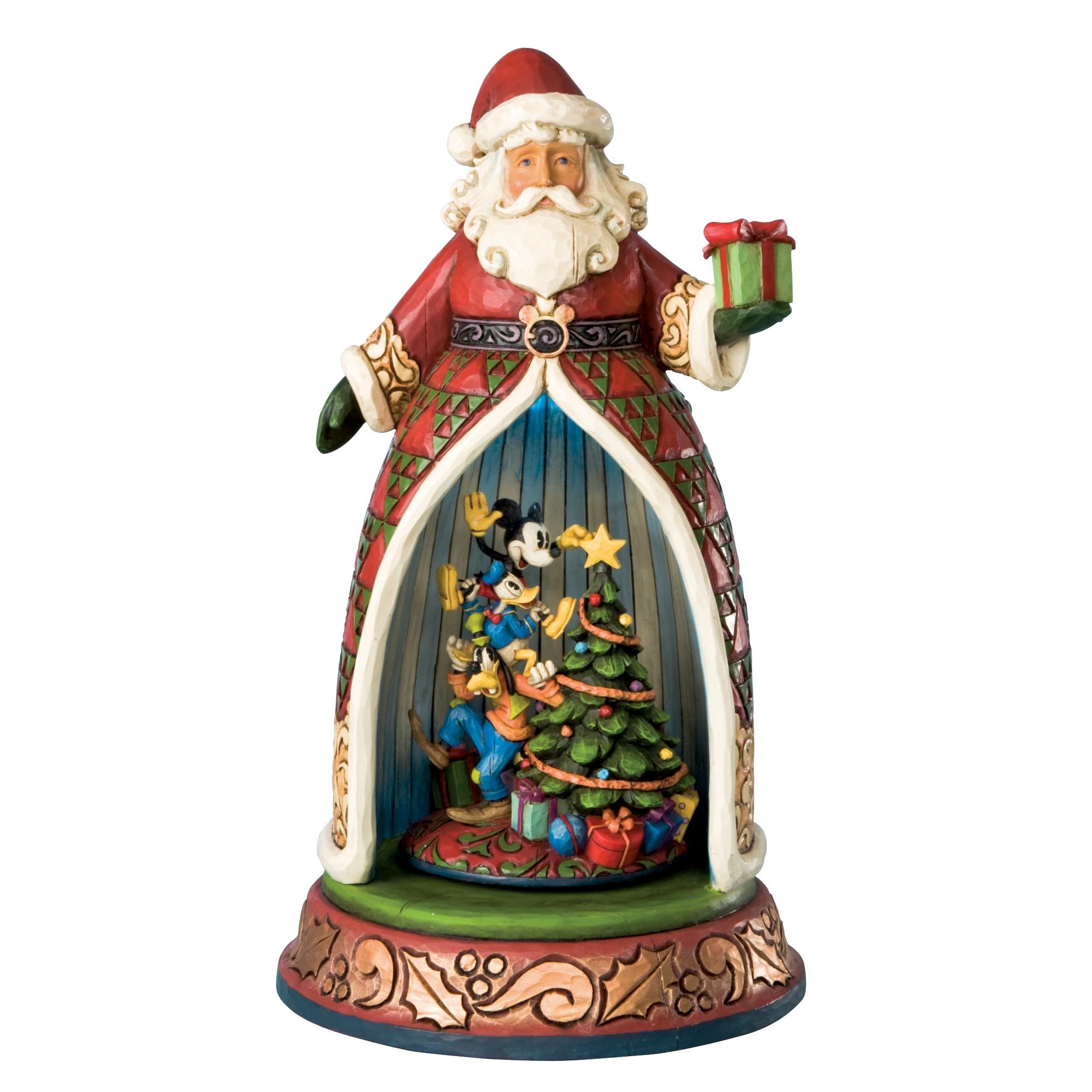 Figurine Mickey Disney Traditions musicale de Noël avec sapin illuminé