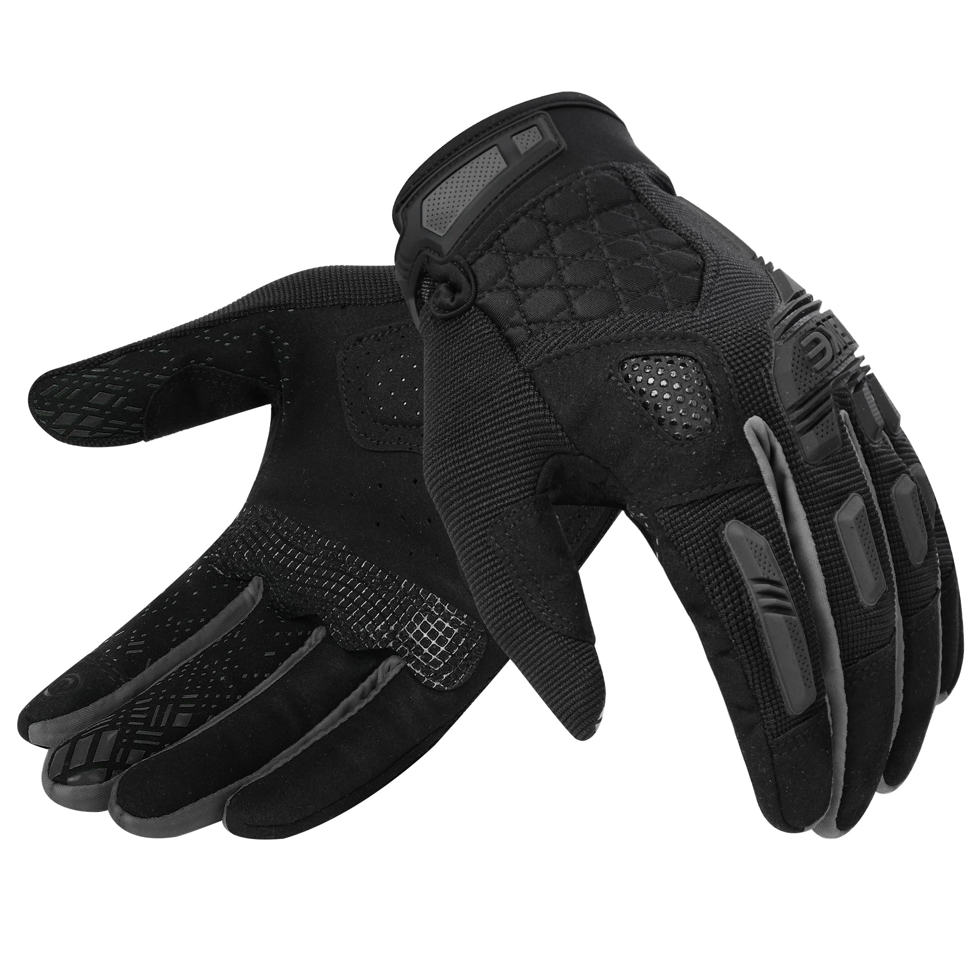 INBIKE Guanti MTB in Gel Antiscivolo Resistenti con 2 Dita Touchscreen per Mountain Bike Ciclismo