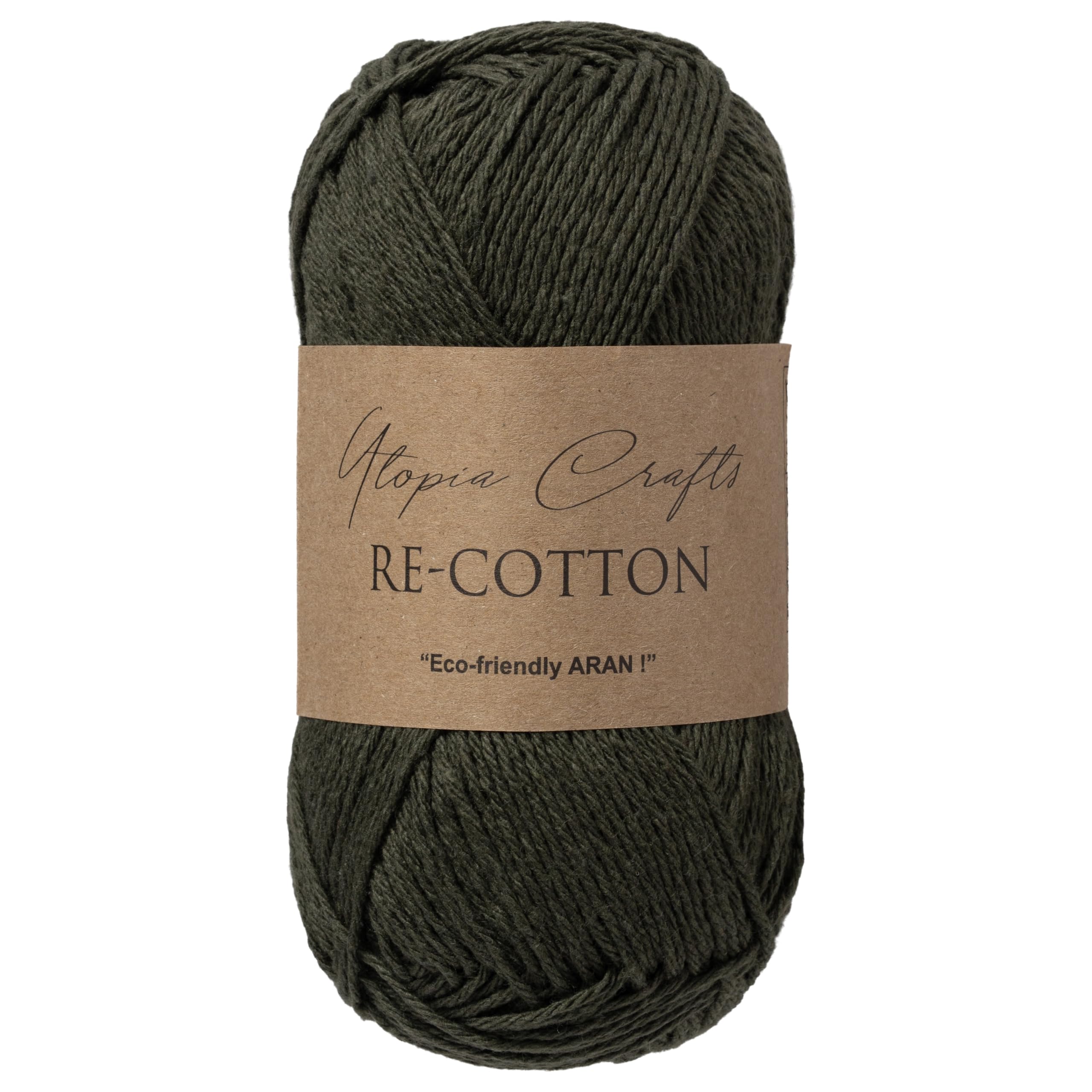 Utopia Crafts Re-Cotton Knitting Yarn 100g (Army Green)