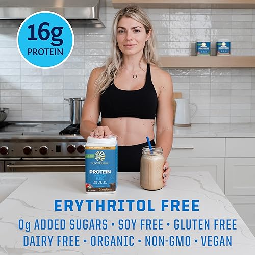 Miniatura 46 de Sunwarrior - Proteína vegana en polvo con BCAA, semillas de cáñamo, libre de gluten, sin OGM, lácteos, soja, azúcar, baja en carbohidratos, sabor