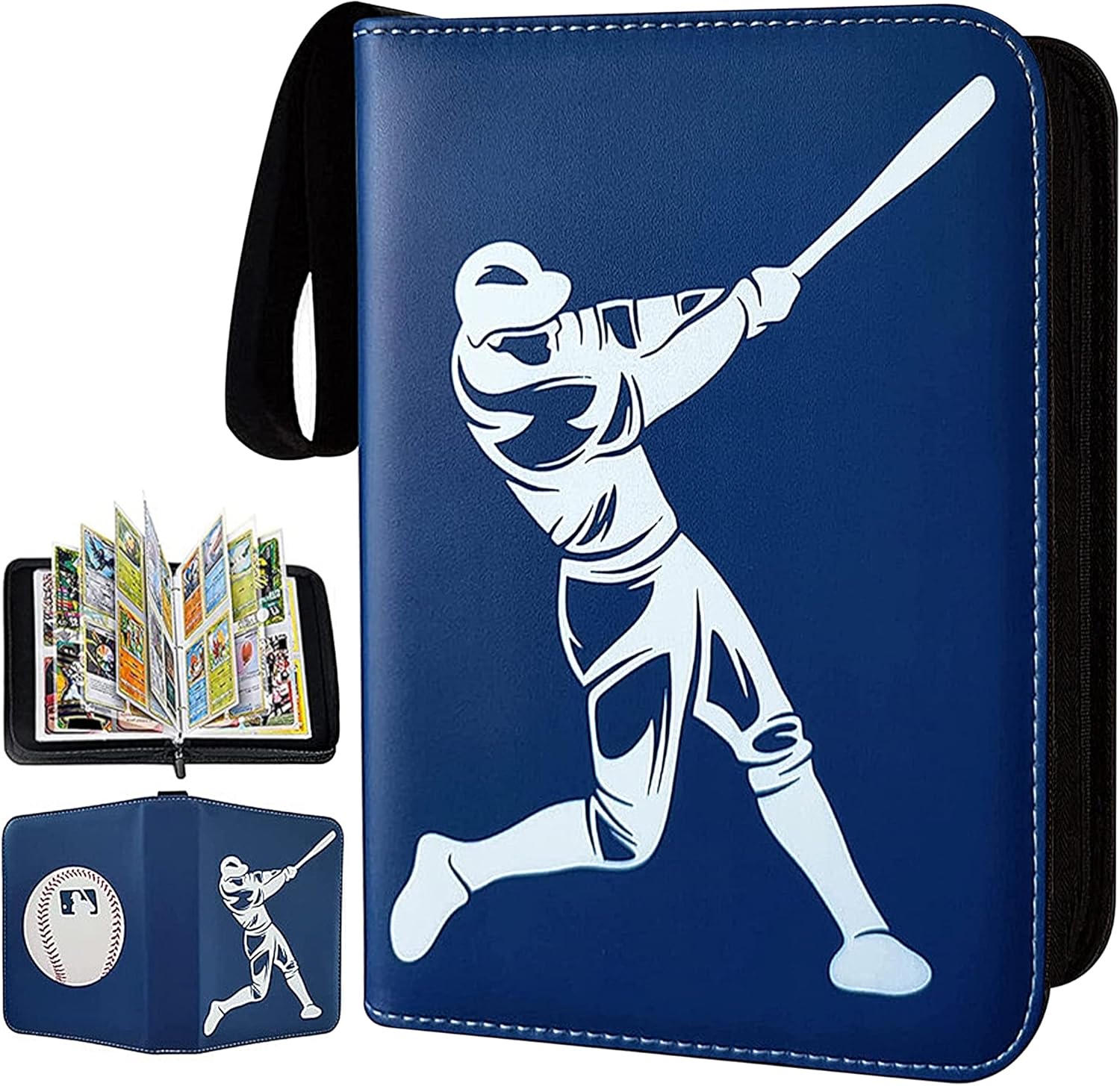 Augacage 900 Pockets Baseball Card Binder, Trading Card Binder with 50 Removable