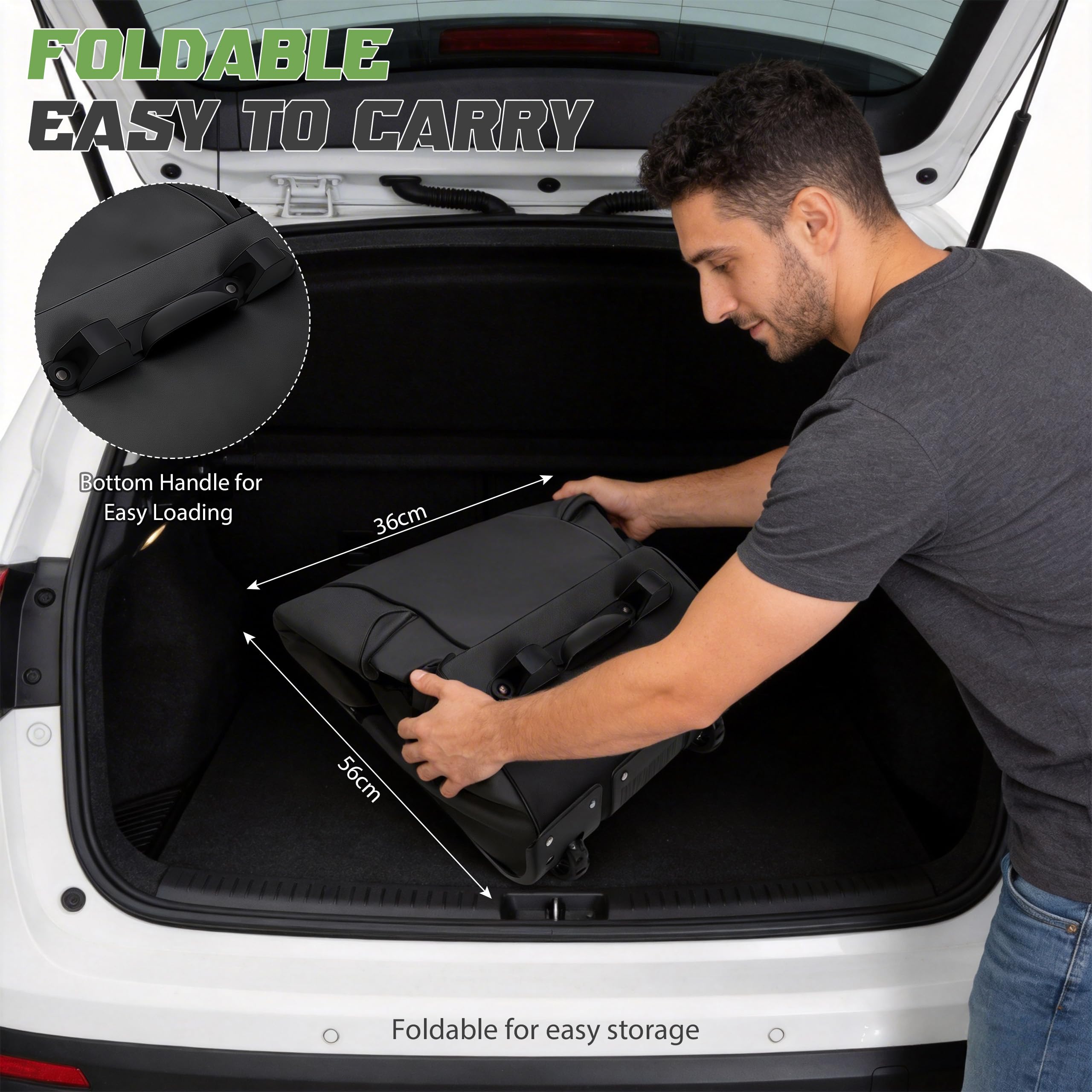 Golf-Reisetasche mit Rollen, Verdicktes Wasserdichtes 900D Heavy Duty Oxford-Gewebe Golf-Flightcase mit Golfball-Reinigungstasche, Golfschlägertasche, Reisetasche für Flug und Fluglinie, Schwarz