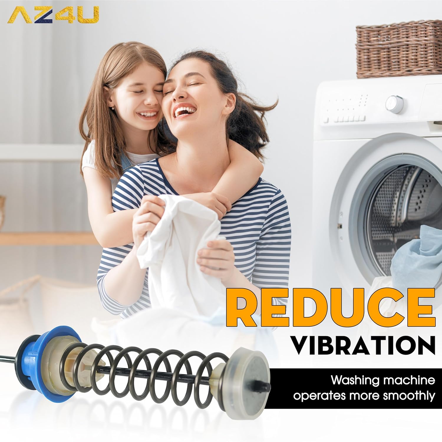 AZ4U W10780048 Washing Machine Suspension, W10189077 Washer Suspension Rod Kit For whirlpool Washer Suspension Rods Replaces For Kenmore, Whirlpool Cabrio Suspension Kit, Maytag Top Load Washer