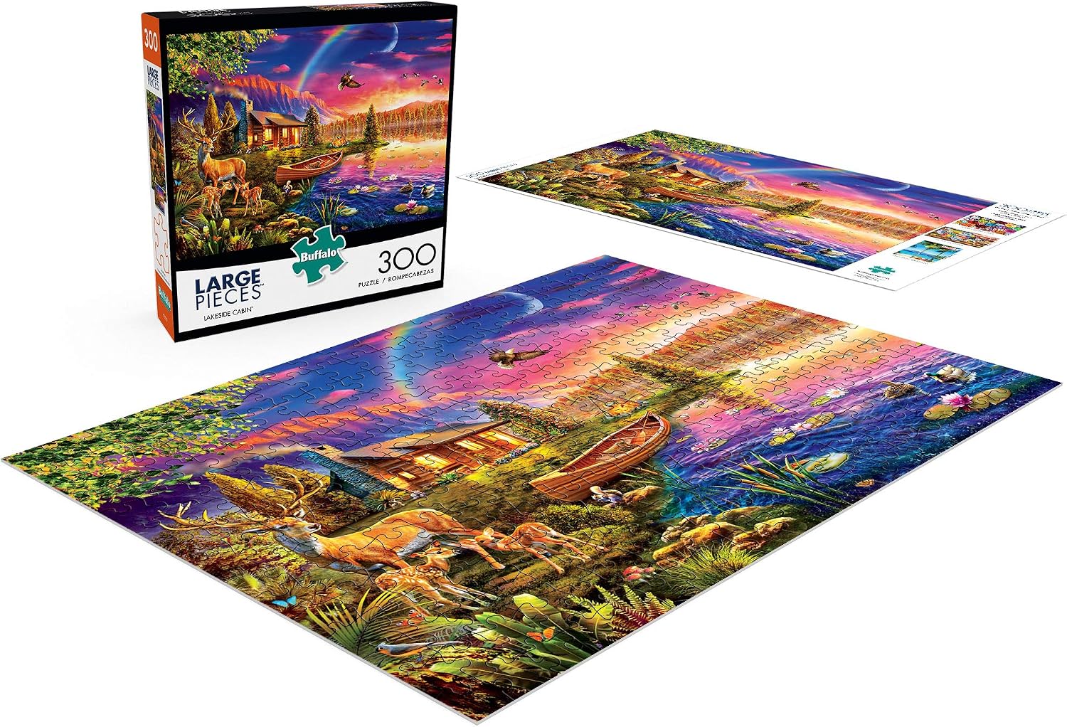 Buffalo Games - Lakeside Cabin - 300 Large Piece Jigsaw Puzzle