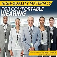 Vista 7 de DAYGOS Cordones separables para tarjetas de identificación, cordón desmontable de seguridad con bandera de Estados Unidos, correa ajustable