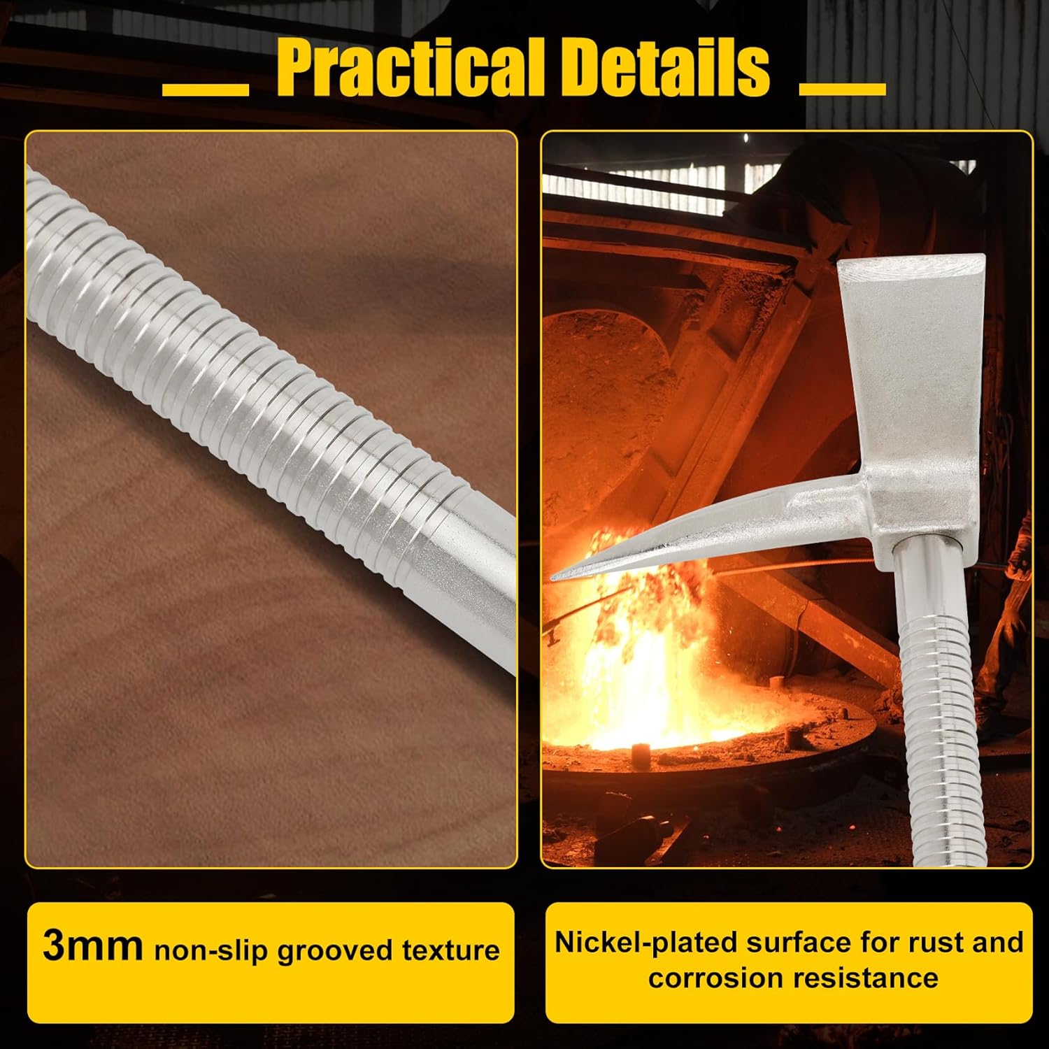 30" Halligan Tool, Halligan Bar with Carry Strap for Fire Rescue, Tactical Breaching & Emergency Entry