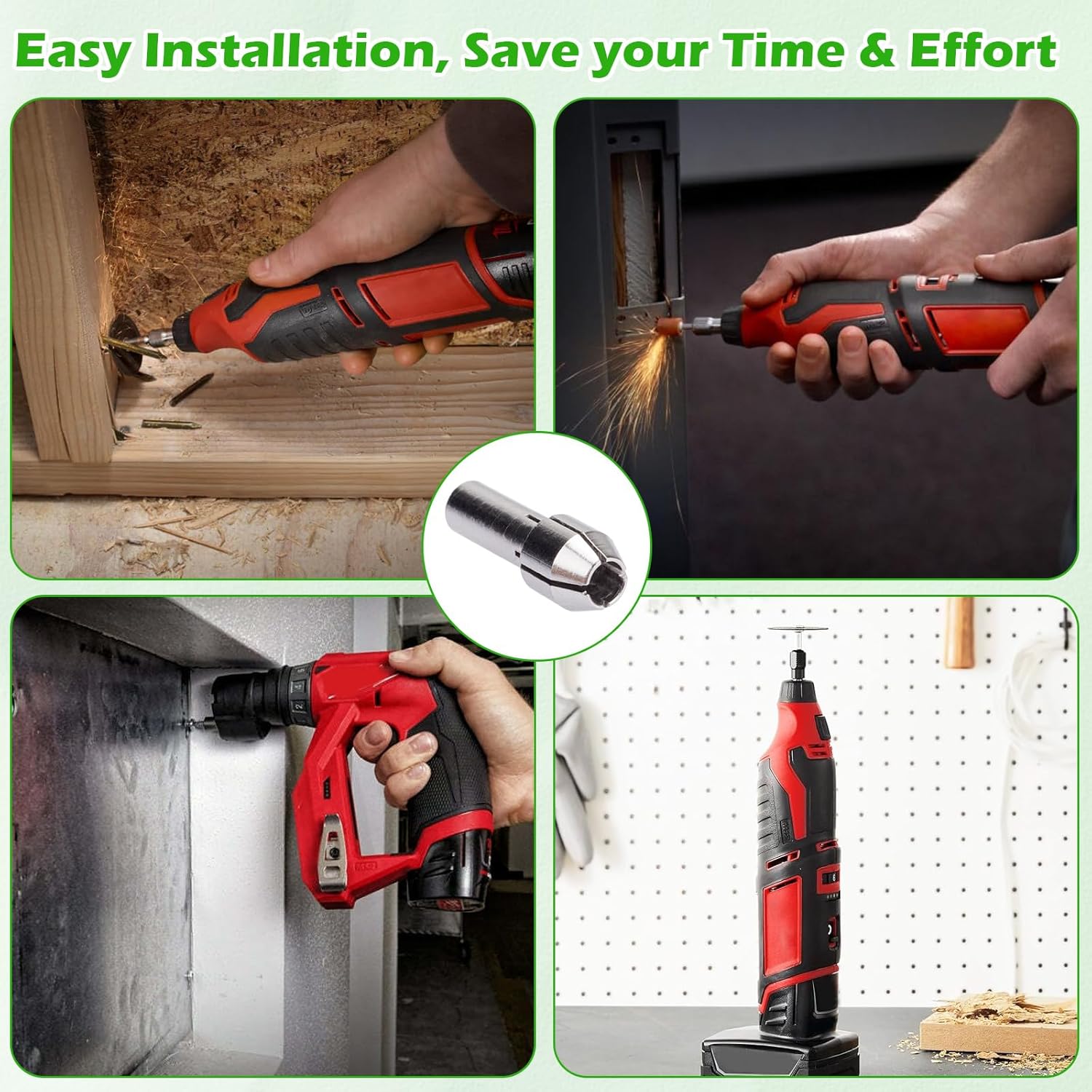 42-77-0400 2460-20 1/8 In Rotary Tool Collet Fit for Dremel Silver Color (5Pcs) - Image 5